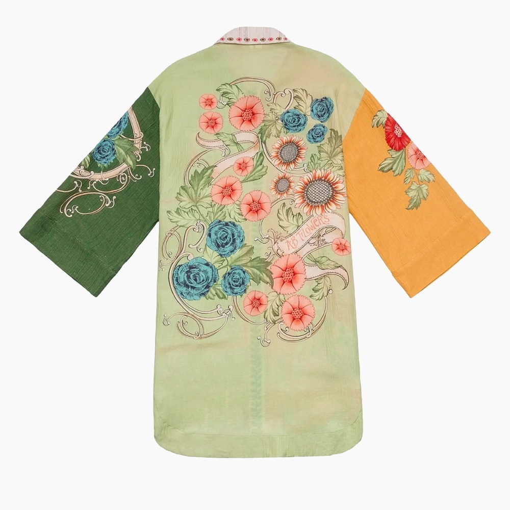 agua bendita riveria radiance chrissy harvest floral shirt - Picture 5 of 6